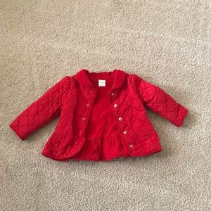 Gymboree baby girl 12-18 mos red jacket